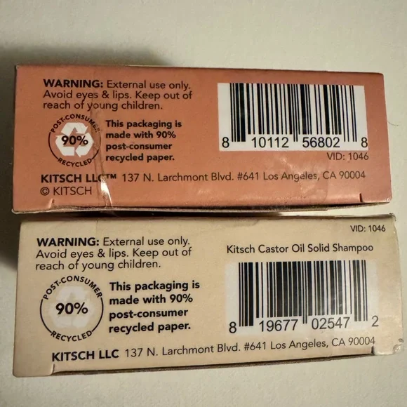KITSCH Nourishing Solid Shampoo Bar Duo (Castor Oil + Sugared Amber & Shea)- NIB - Picture 3 of 7